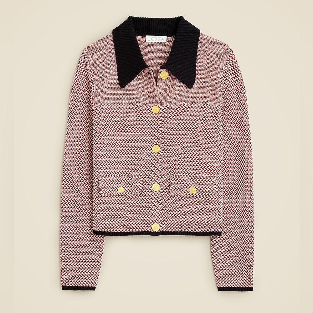 J. Crew Sweater lady jacket in herringbone Medium